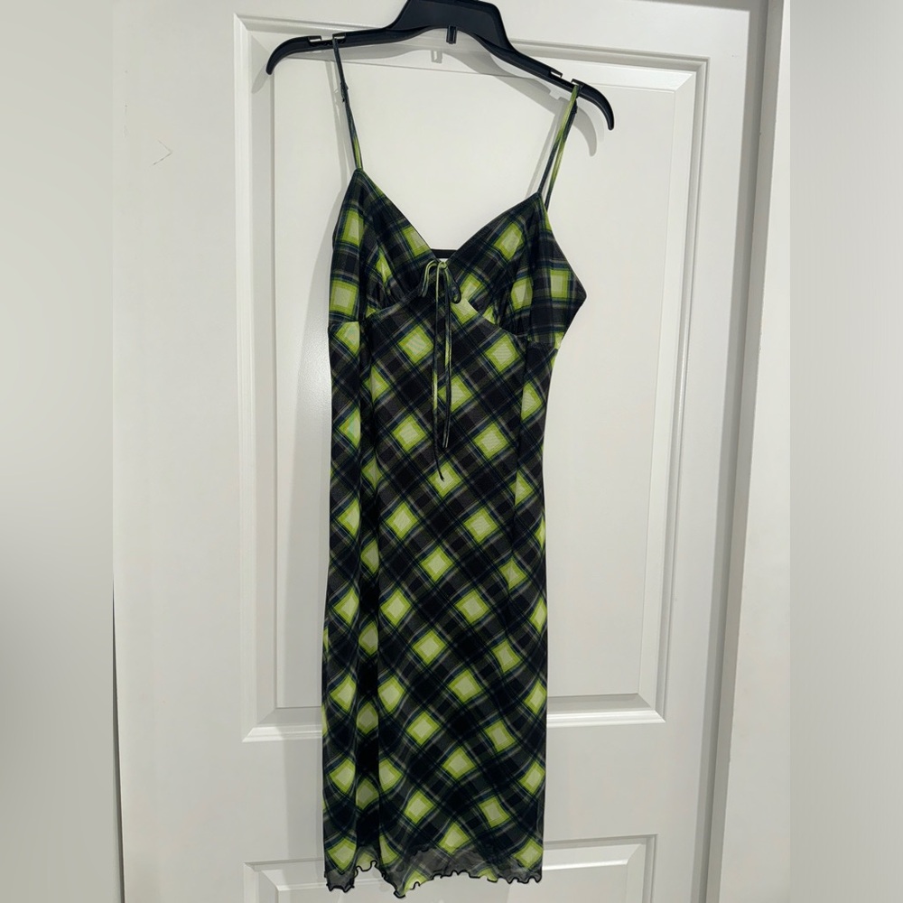 BP Green and Black Plaid Dress